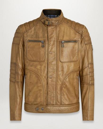 Veste Cuir Belstaff Homme Weybridge Doré France GV6413752